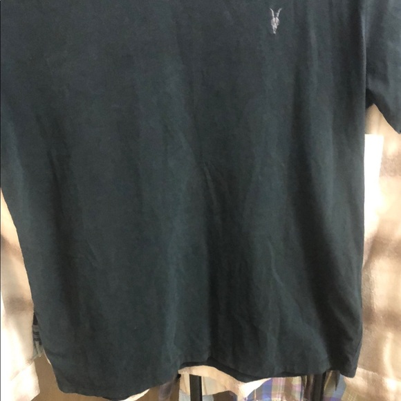 All Saints Black Short Sleeve Tee Classic Cotton Crew - Picture 7 of 9